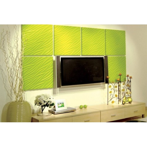 3D Фэшн панель Burgen A, 600x600 мм, цвет светло-зеленый (G-43), пантон 583C 