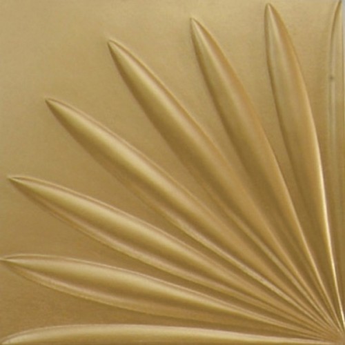 3D Фэшн панель Sisal, 600x600 мм, цвет золото темное (J-05), пантон 8641C 