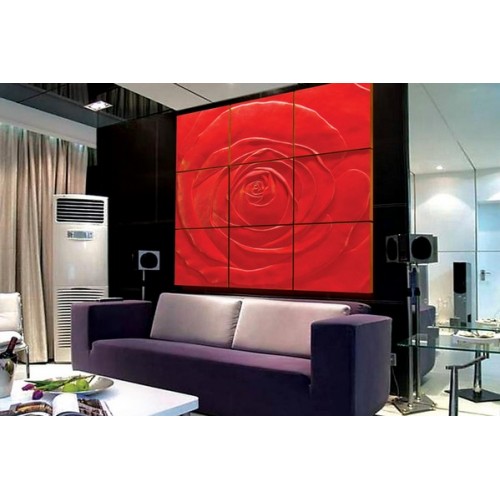 3D Фэшн панно Felicity B, 9 панелей (600x600 мм), цвет красный (R-10), пантон 1795C, 1840x1840 мм 