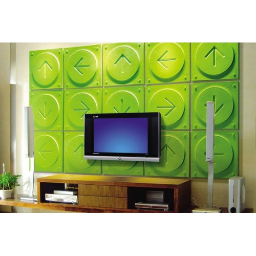 3D Фэшн панель Kannal, 600x600 мм, цвет светло-зеленый (G-43), пантон 583C 