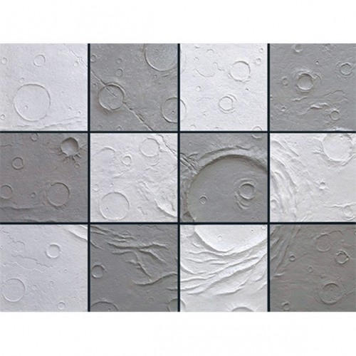 3D Фэшн панно Moosea, 12 панелей (500х500 мм), цвет серый/белый (H/W), пантон 5793C + White, 1630x2180 мм 