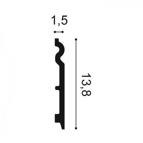 Гибкий линтус из дюрополимера с кабель-каналом SX138F